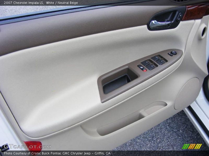 White / Neutral Beige 2007 Chevrolet Impala LS