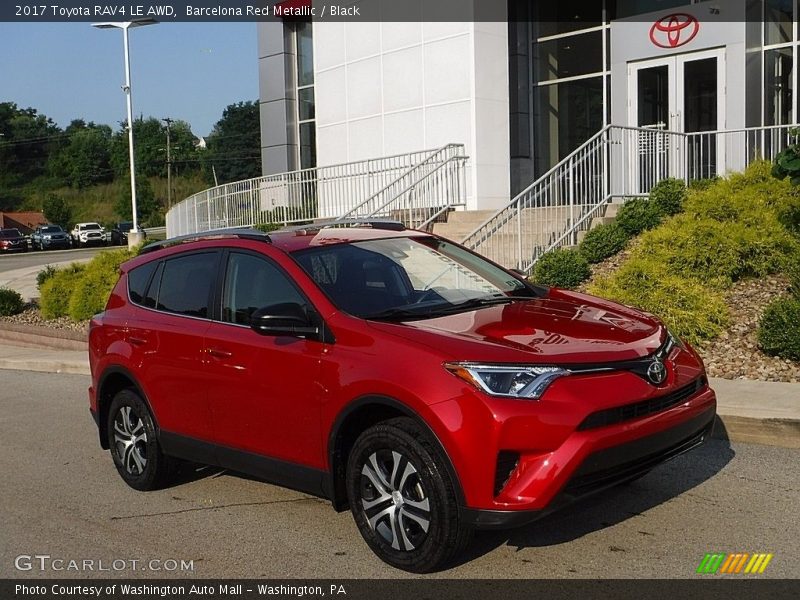 Barcelona Red Metallic / Black 2017 Toyota RAV4 LE AWD