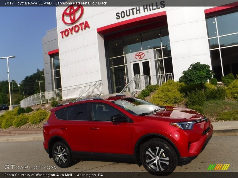 Barcelona Red Metallic / Black 2017 Toyota RAV4 LE AWD