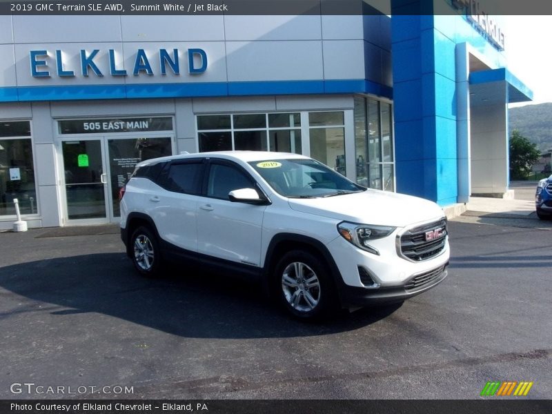 Summit White / Jet Black 2019 GMC Terrain SLE AWD