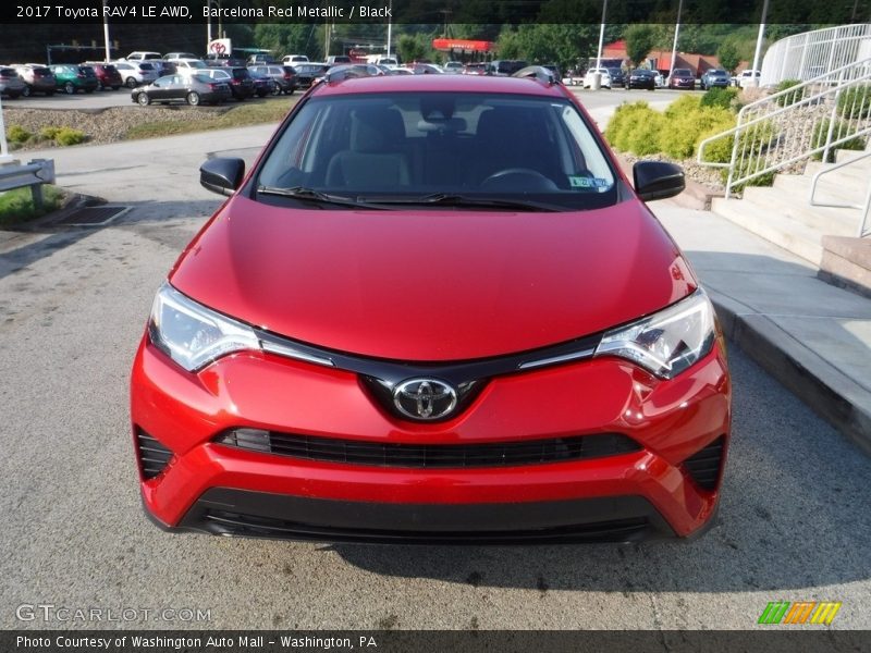 Barcelona Red Metallic / Black 2017 Toyota RAV4 LE AWD