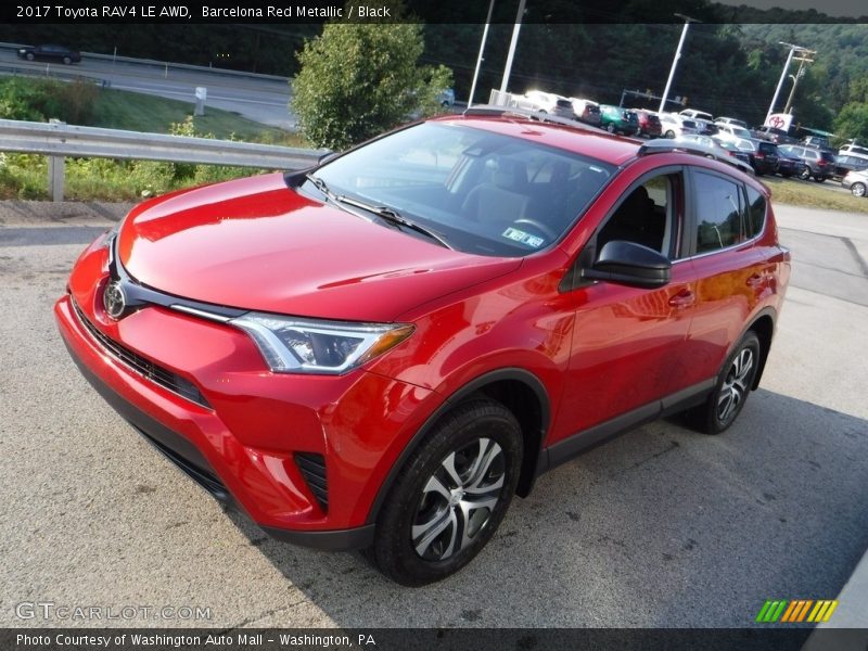 Barcelona Red Metallic / Black 2017 Toyota RAV4 LE AWD