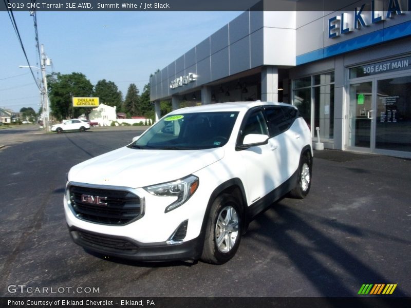 Summit White / Jet Black 2019 GMC Terrain SLE AWD