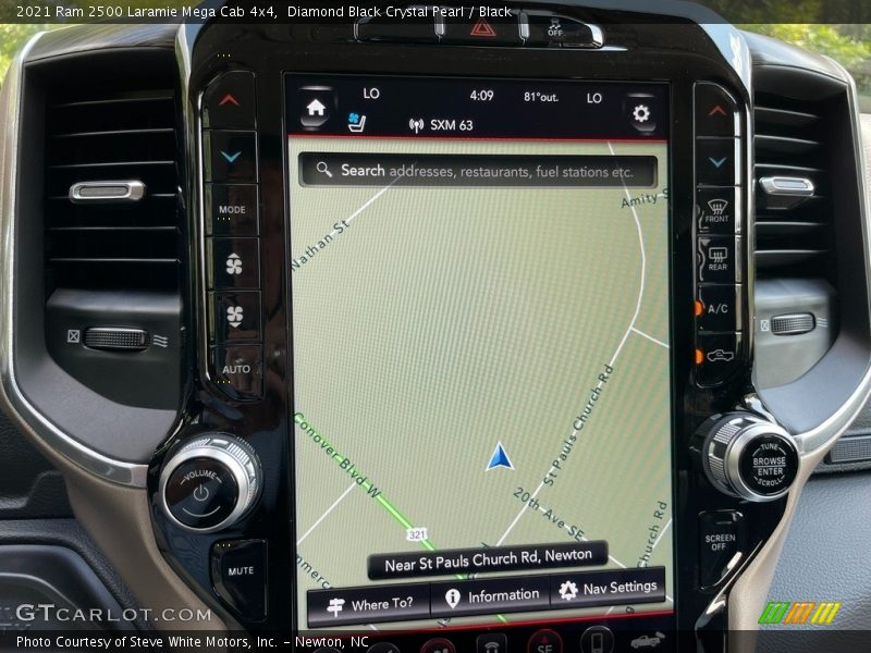 Navigation of 2021 2500 Laramie Mega Cab 4x4