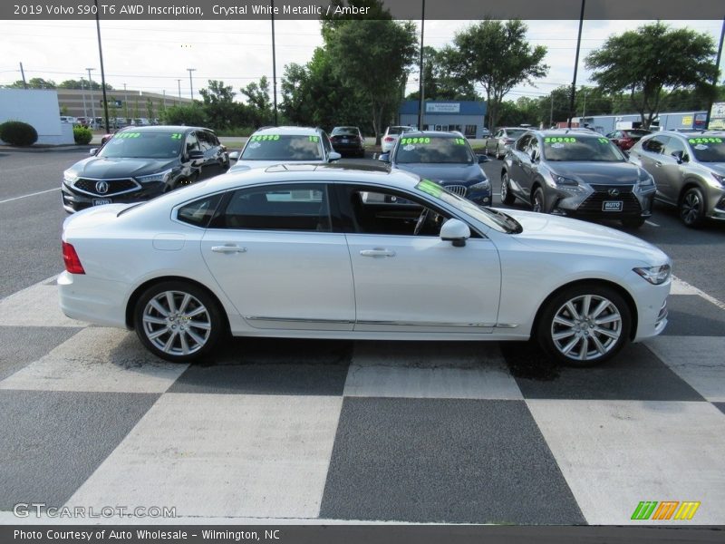 Crystal White Metallic / Amber 2019 Volvo S90 T6 AWD Inscription