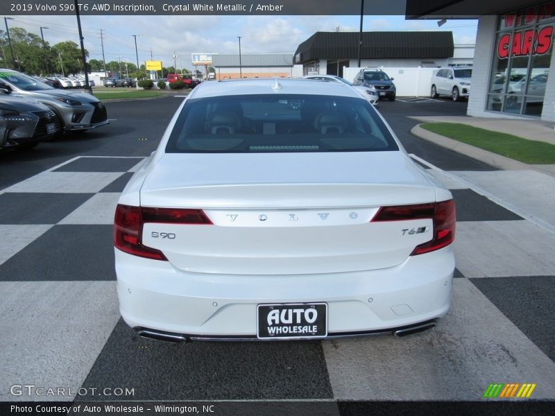 Crystal White Metallic / Amber 2019 Volvo S90 T6 AWD Inscription