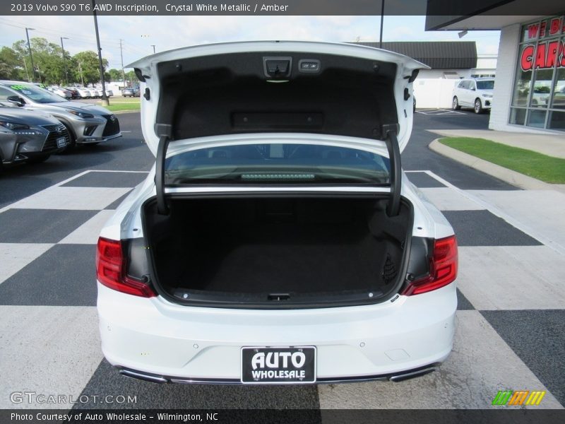 Crystal White Metallic / Amber 2019 Volvo S90 T6 AWD Inscription