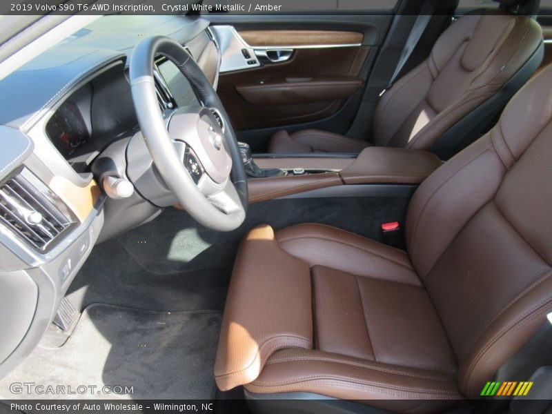 Crystal White Metallic / Amber 2019 Volvo S90 T6 AWD Inscription
