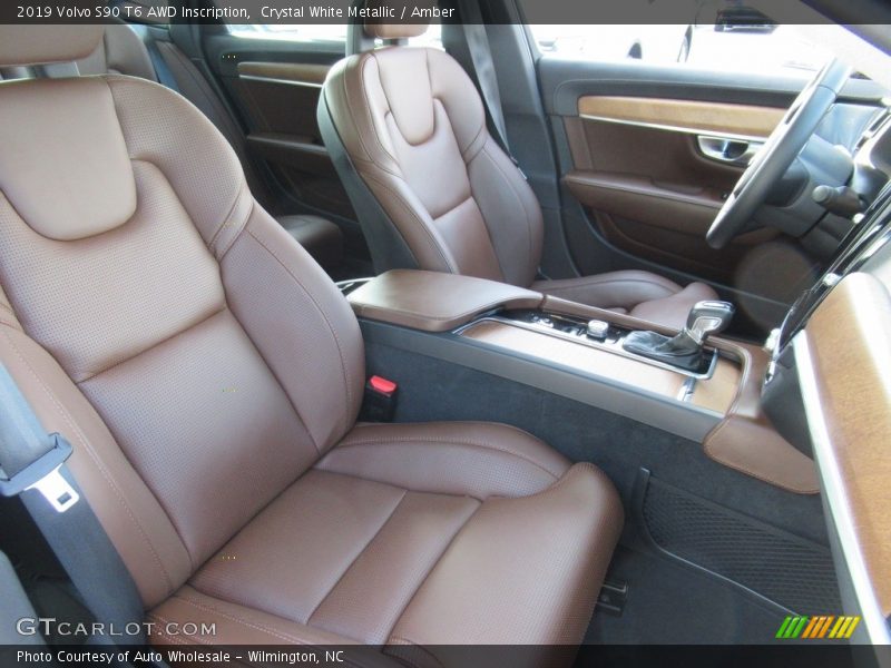 Crystal White Metallic / Amber 2019 Volvo S90 T6 AWD Inscription
