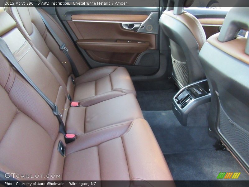 Crystal White Metallic / Amber 2019 Volvo S90 T6 AWD Inscription