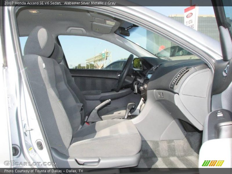 Alabaster Silver Metallic / Gray 2007 Honda Accord SE V6 Sedan