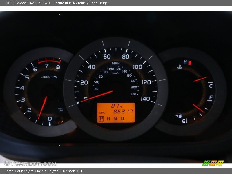 Pacific Blue Metallic / Sand Beige 2012 Toyota RAV4 I4 4WD