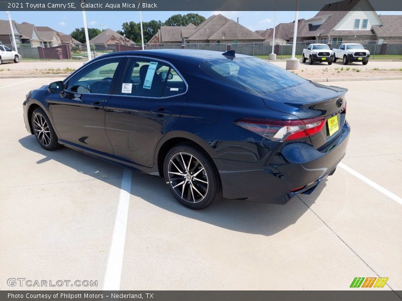 Galactic Aqua Mica / Black 2021 Toyota Camry SE