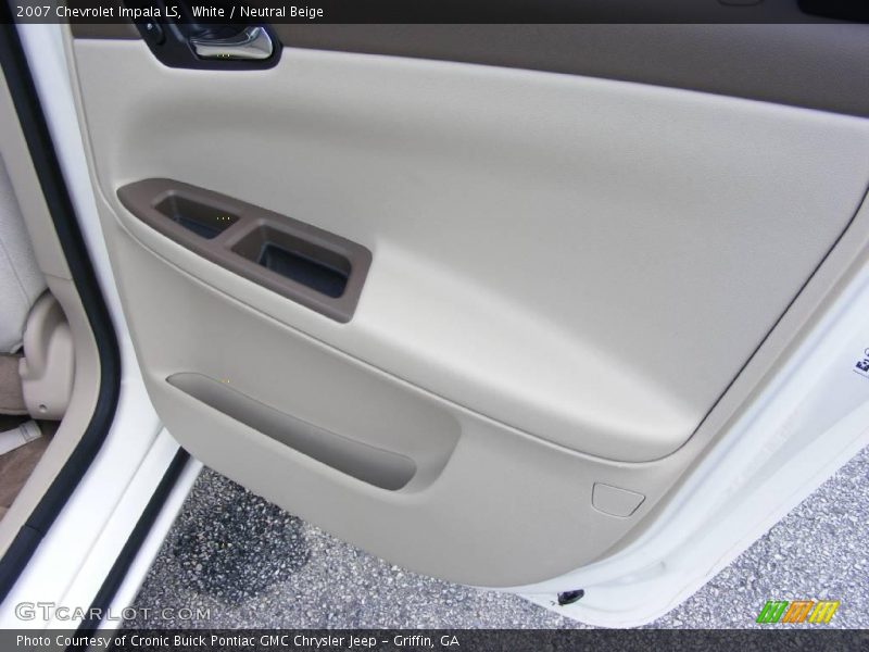 White / Neutral Beige 2007 Chevrolet Impala LS
