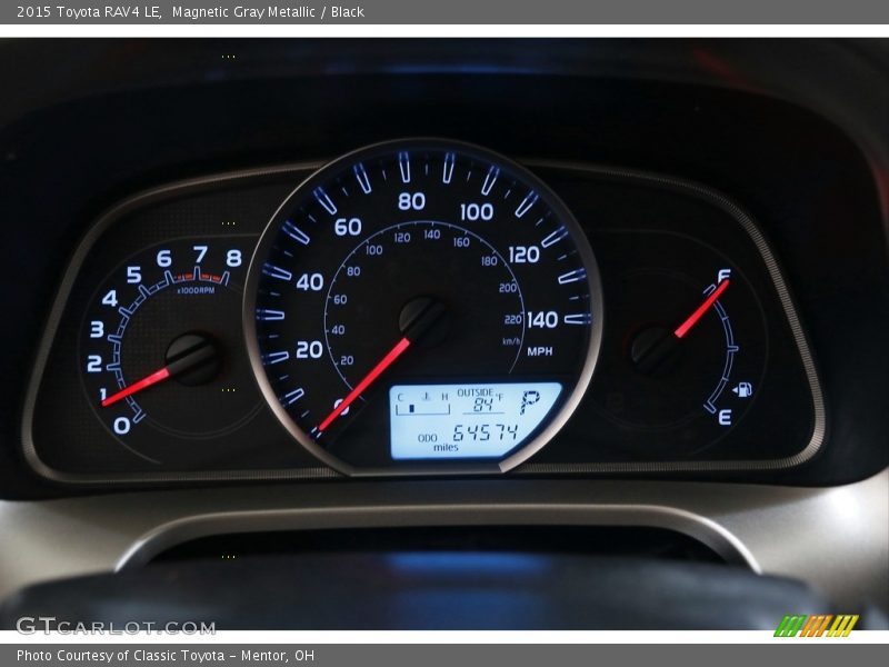 Magnetic Gray Metallic / Black 2015 Toyota RAV4 LE