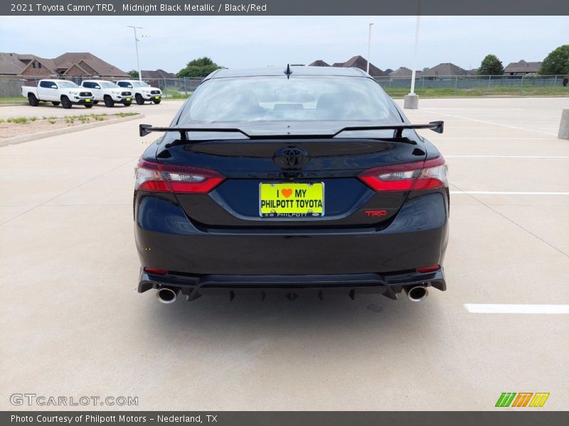 Midnight Black Metallic / Black/Red 2021 Toyota Camry TRD