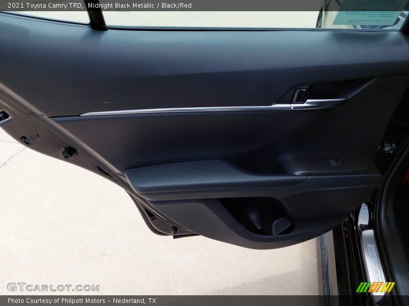 Midnight Black Metallic / Black/Red 2021 Toyota Camry TRD