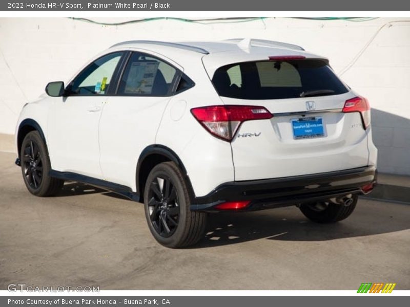 Platinum White Pearl / Black 2022 Honda HR-V Sport