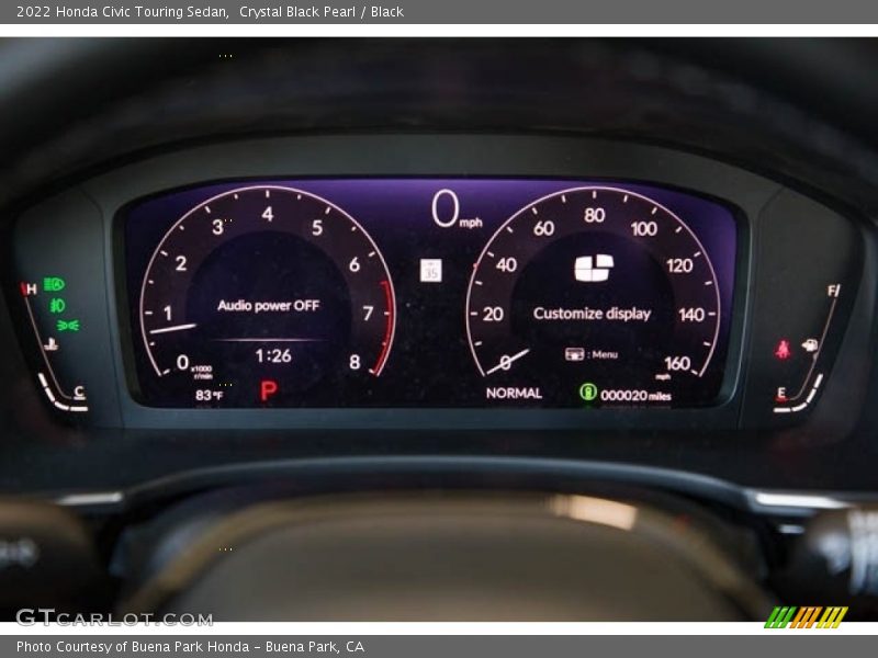  2022 Civic Touring Sedan Touring Sedan Gauges