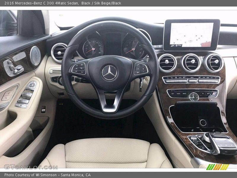 Black / Silk Beige/Black 2016 Mercedes-Benz C 300 4Matic Sedan