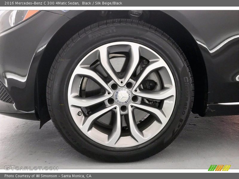 Black / Silk Beige/Black 2016 Mercedes-Benz C 300 4Matic Sedan