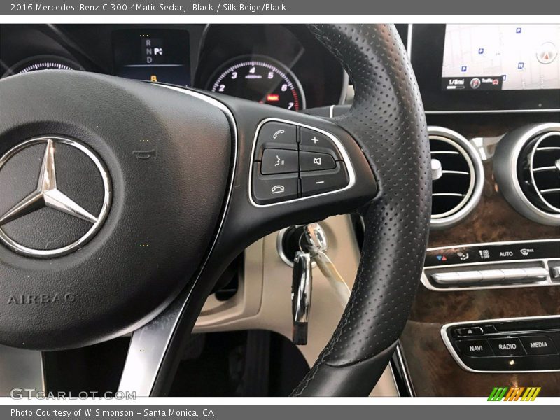 Black / Silk Beige/Black 2016 Mercedes-Benz C 300 4Matic Sedan