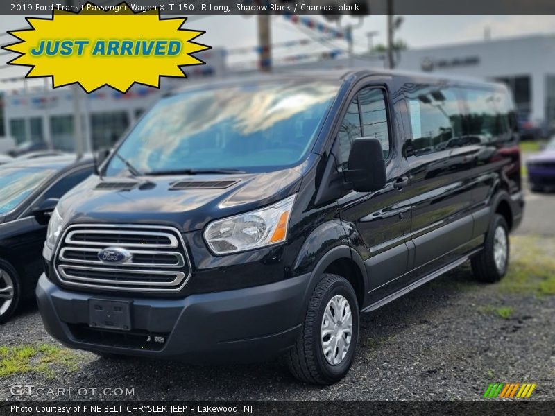 Shadow Black / Charcoal black 2019 Ford Transit Passenger Wagon XLT 150 LR Long