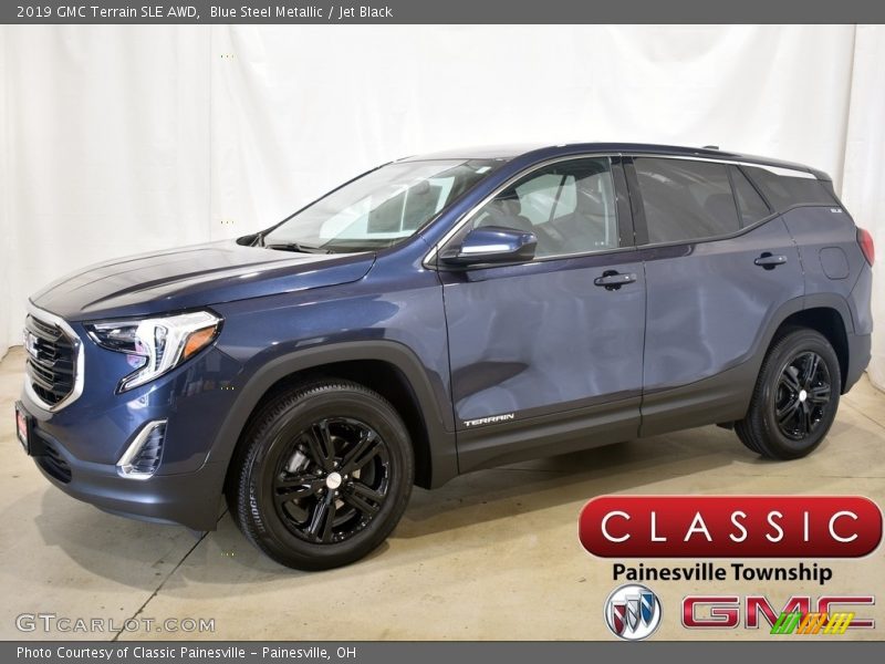 Blue Steel Metallic / Jet Black 2019 GMC Terrain SLE AWD