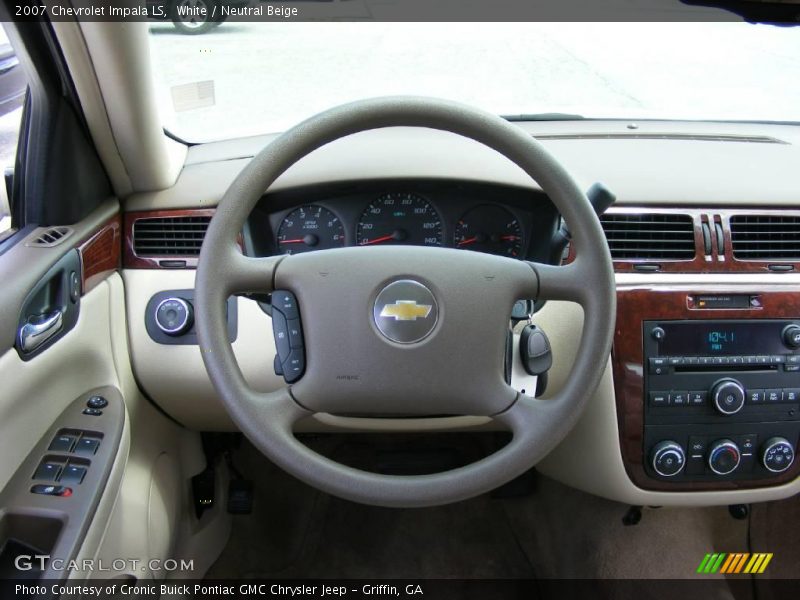 White / Neutral Beige 2007 Chevrolet Impala LS