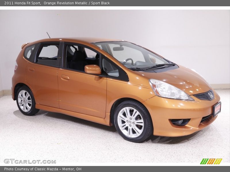 Orange Revolution Metallic / Sport Black 2011 Honda Fit Sport