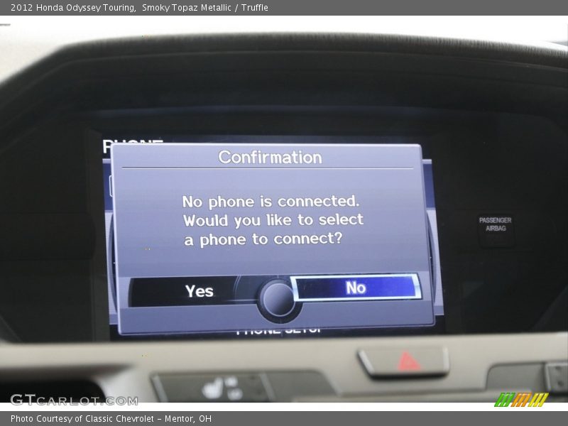 Smoky Topaz Metallic / Truffle 2012 Honda Odyssey Touring