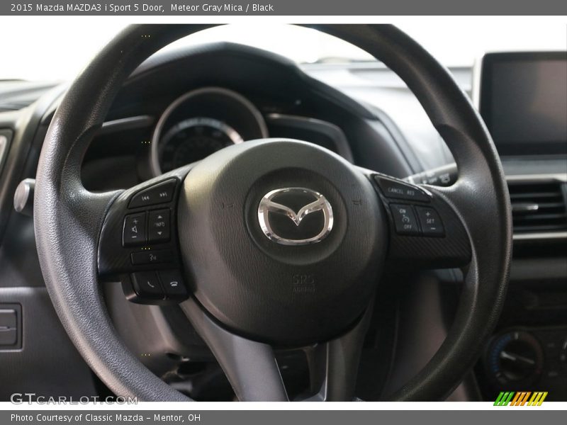 Meteor Gray Mica / Black 2015 Mazda MAZDA3 i Sport 5 Door