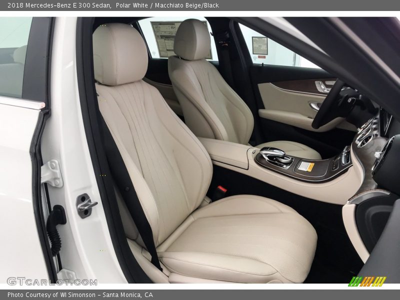 Polar White / Macchiato Beige/Black 2018 Mercedes-Benz E 300 Sedan