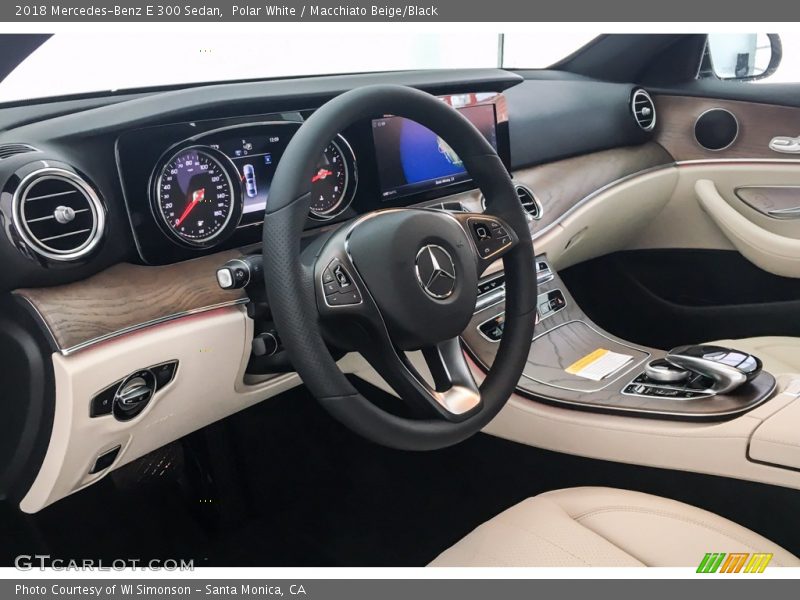 Polar White / Macchiato Beige/Black 2018 Mercedes-Benz E 300 Sedan