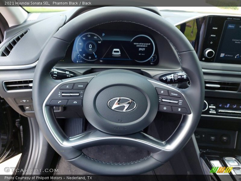 Phantom Black / Black 2021 Hyundai Sonata SEL