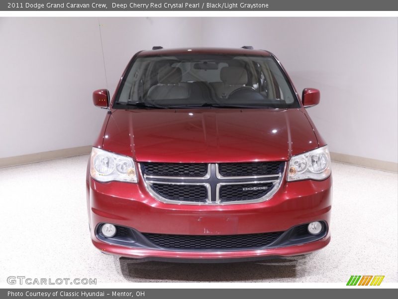 Deep Cherry Red Crystal Pearl / Black/Light Graystone 2011 Dodge Grand Caravan Crew
