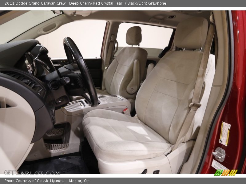 Deep Cherry Red Crystal Pearl / Black/Light Graystone 2011 Dodge Grand Caravan Crew
