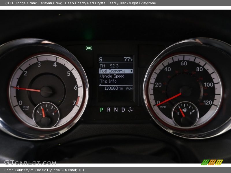 Deep Cherry Red Crystal Pearl / Black/Light Graystone 2011 Dodge Grand Caravan Crew
