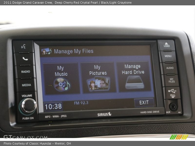 Deep Cherry Red Crystal Pearl / Black/Light Graystone 2011 Dodge Grand Caravan Crew