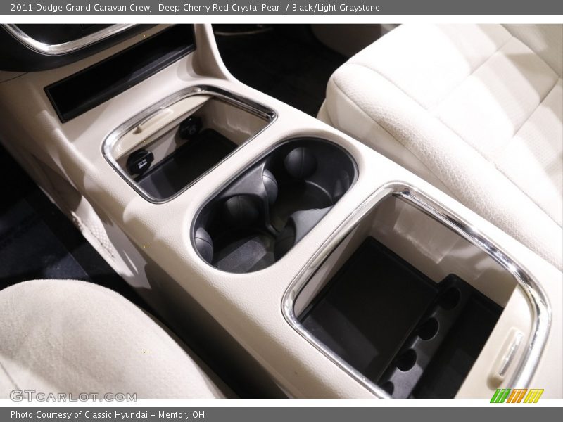 Deep Cherry Red Crystal Pearl / Black/Light Graystone 2011 Dodge Grand Caravan Crew