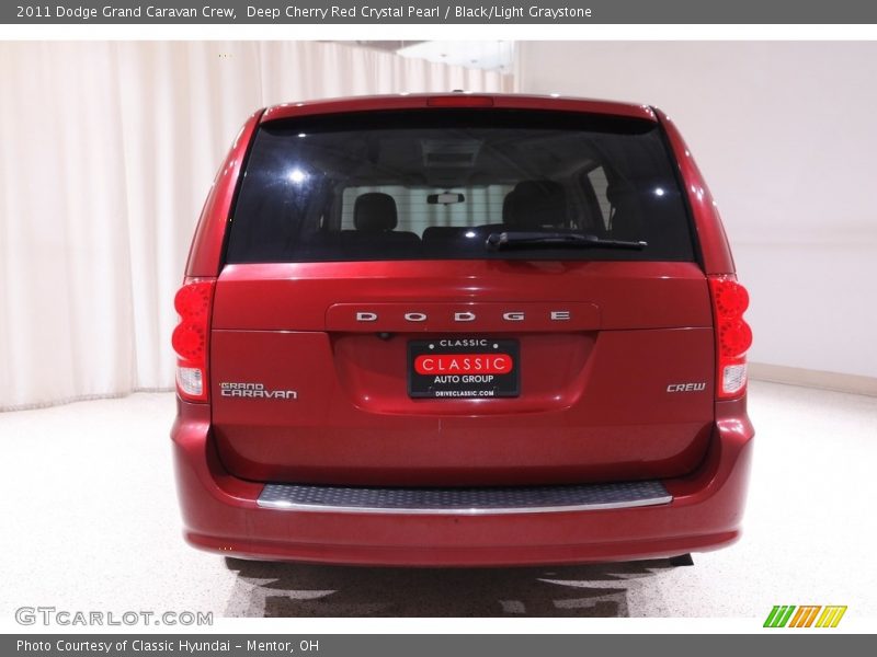 Deep Cherry Red Crystal Pearl / Black/Light Graystone 2011 Dodge Grand Caravan Crew