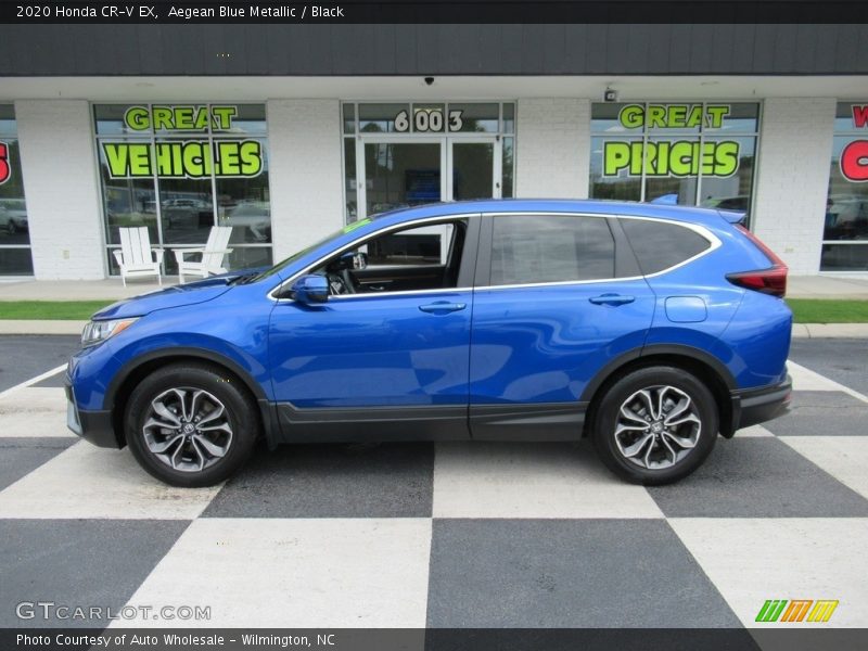 Aegean Blue Metallic / Black 2020 Honda CR-V EX