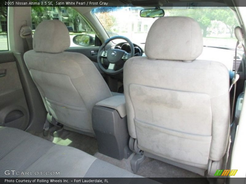 Satin White Pearl / Frost Gray 2005 Nissan Altima 3.5 SE