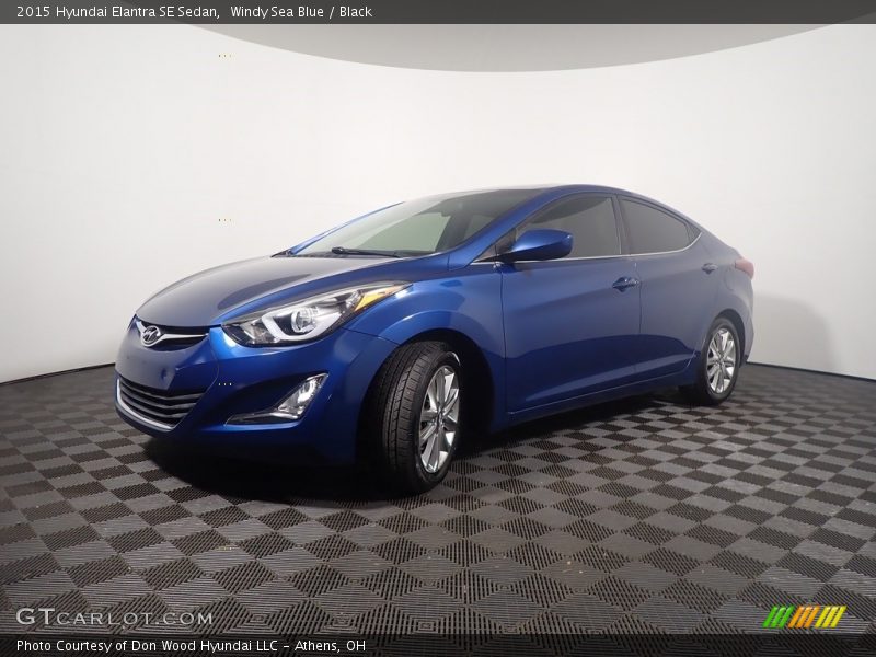 Windy Sea Blue / Black 2015 Hyundai Elantra SE Sedan