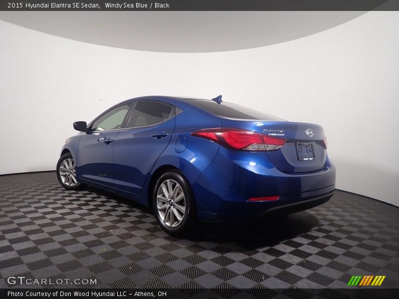Windy Sea Blue / Black 2015 Hyundai Elantra SE Sedan