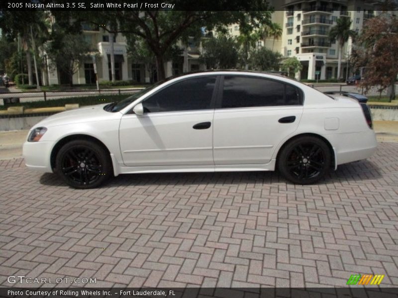 Satin White Pearl / Frost Gray 2005 Nissan Altima 3.5 SE