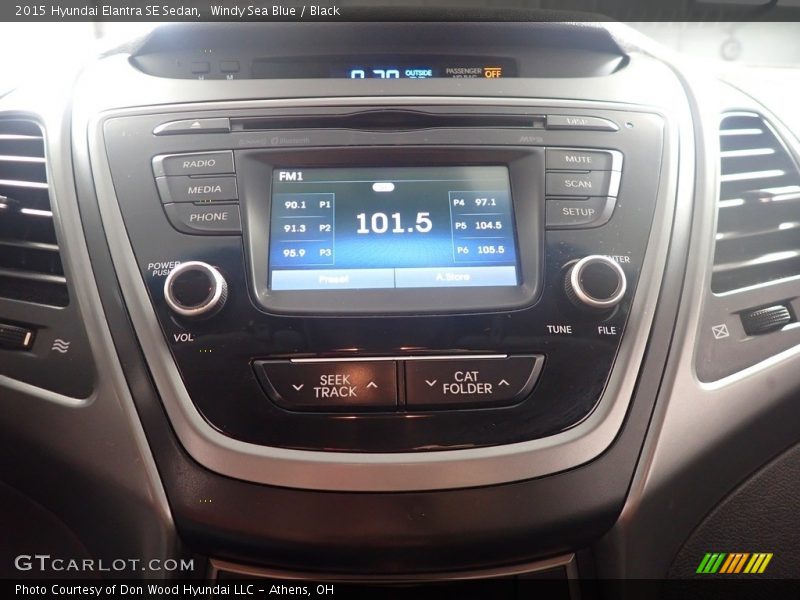 Windy Sea Blue / Black 2015 Hyundai Elantra SE Sedan