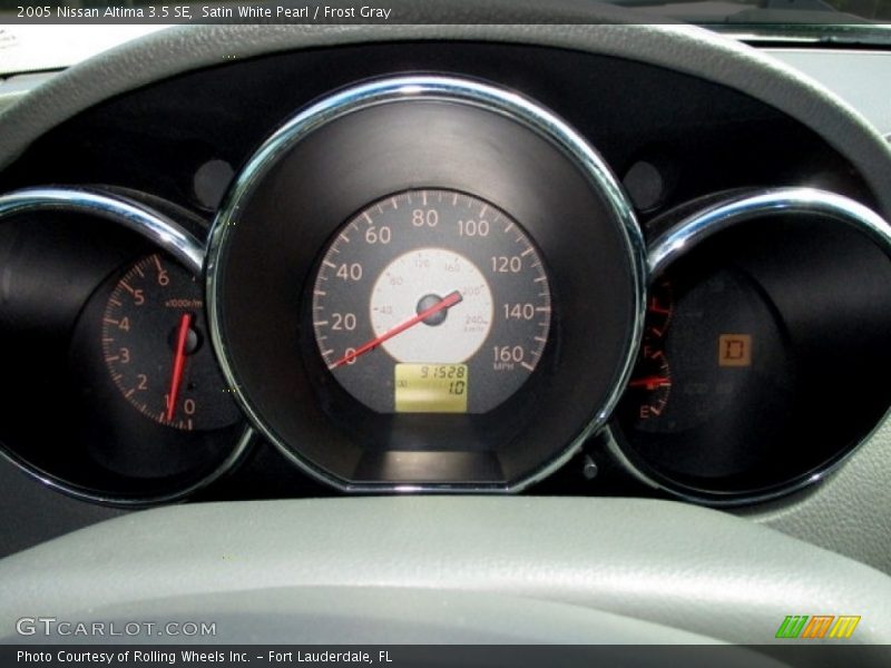 Satin White Pearl / Frost Gray 2005 Nissan Altima 3.5 SE