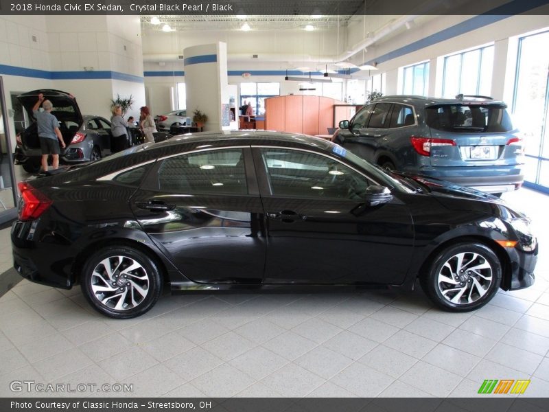 Crystal Black Pearl / Black 2018 Honda Civic EX Sedan