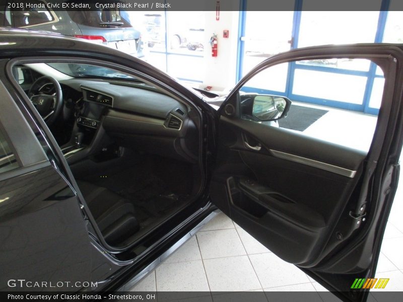 Crystal Black Pearl / Black 2018 Honda Civic EX Sedan